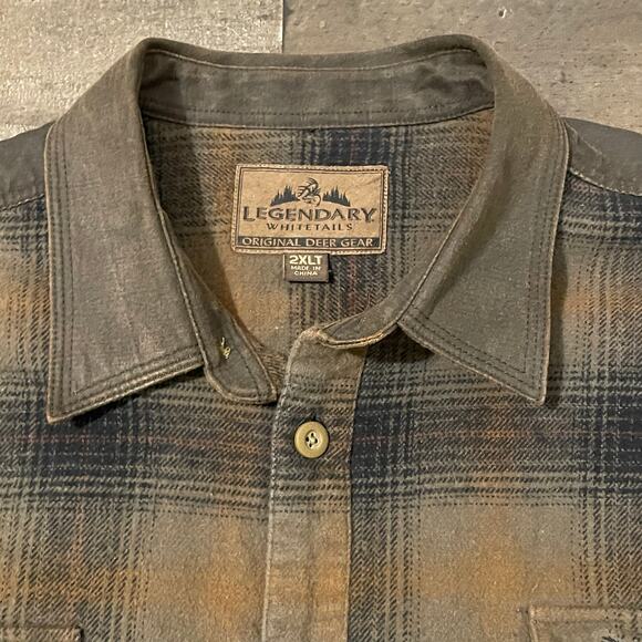 Legendary Whitetails Men’s Flannel Shacket Button Up Shirt 2XL Green Black Brown - Picture 11 of 17